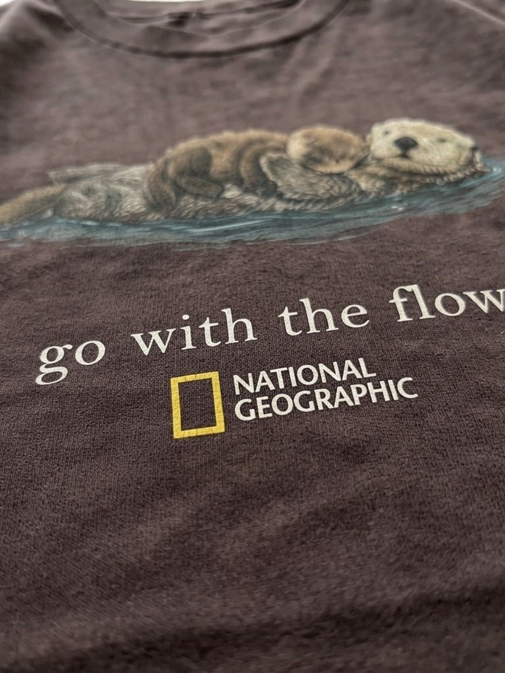 Brown 'Go With The Flow' Otter Graphic Tee - Picture 2 of 2